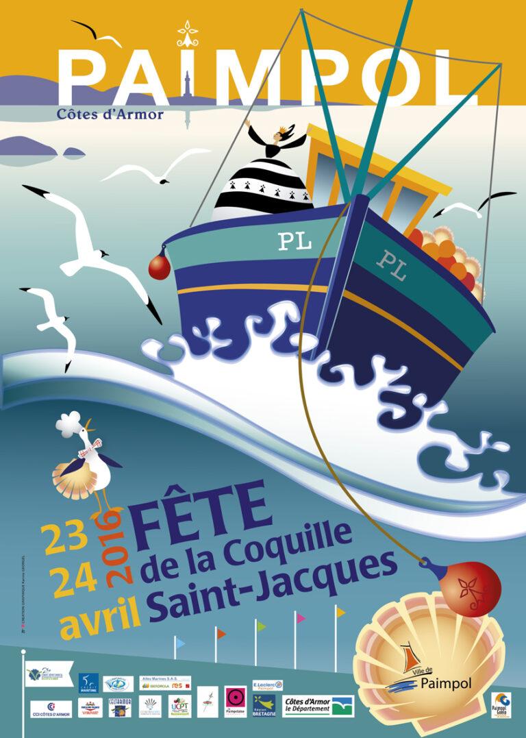 Affiche de la Fête de la Coquille Saint-Jacques 2016