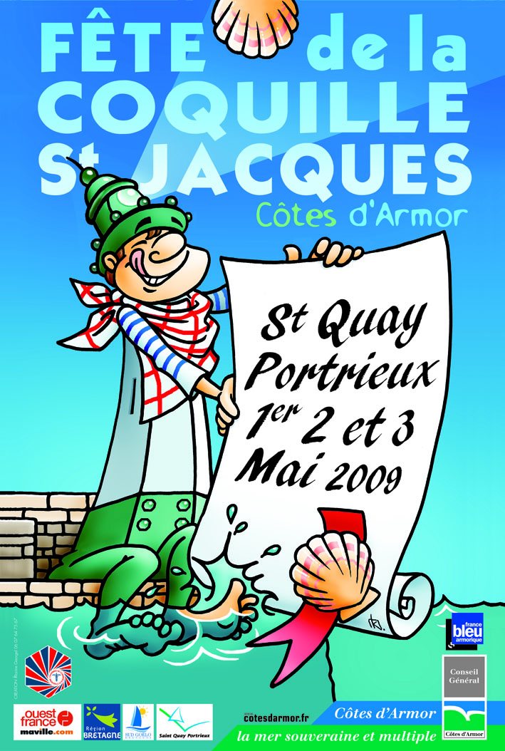 Affiche de la Fête de la Coquille Saint-Jacques 2009