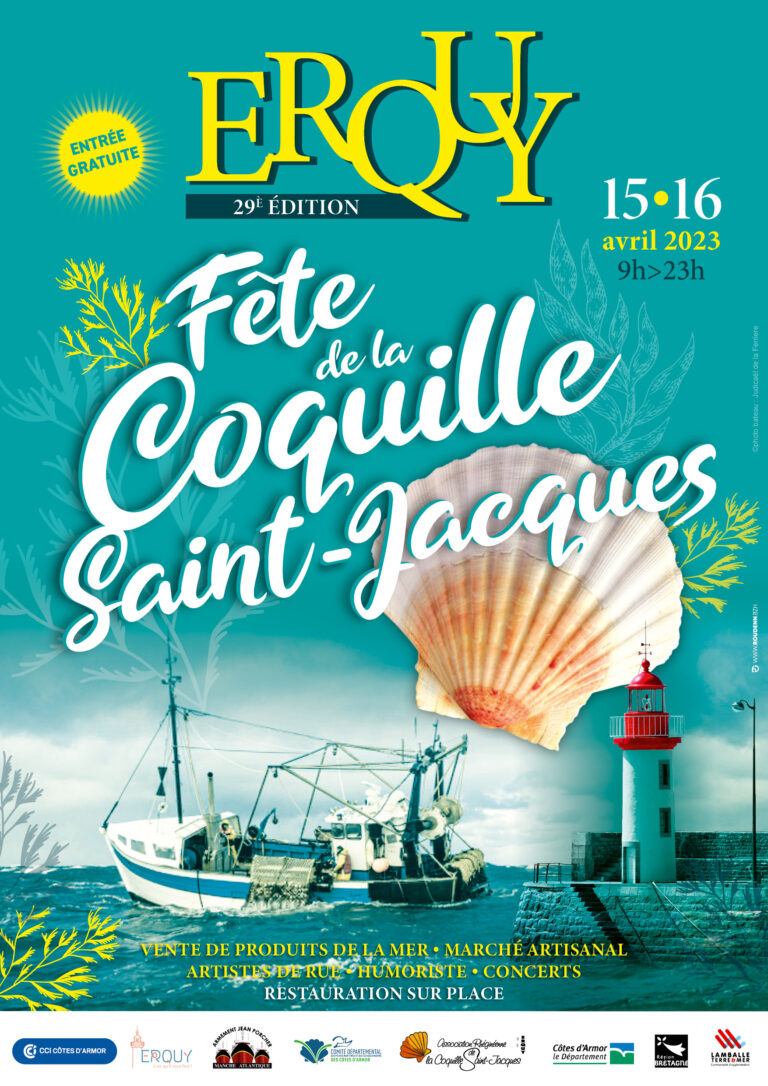 Affiche de la Fête de la Coquille Saint-Jacques 2023